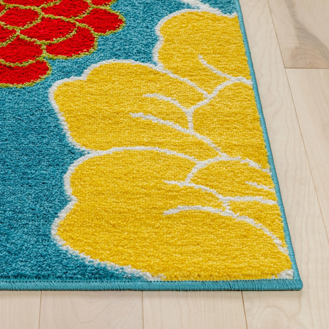 Well Woven Starbright Daisy Flowers Blue Rug 3 Well Woven Starbright Daisy Flowers Blue Rug