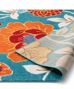 Well Woven Starbright Daisy Flowers Blue Rug 10 Well Woven Starbright Daisy Flowers Blue Rug
