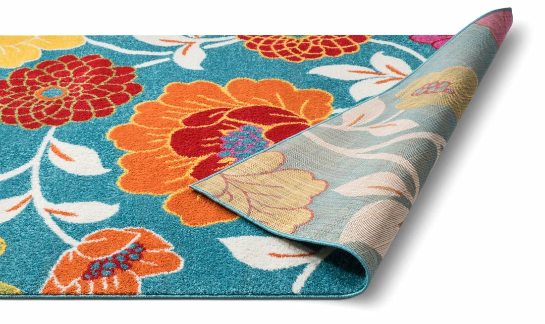 Well Woven Starbright Daisy Flowers Blue Rug 4 Well Woven Starbright Daisy Flowers Blue Rug