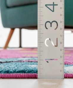 Well Woven Starbright Daisy Butterflies Pink Rug