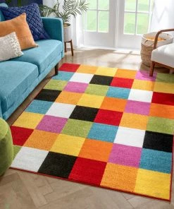 Well Woven Starbright Bright Square Multi Rug Multi Color