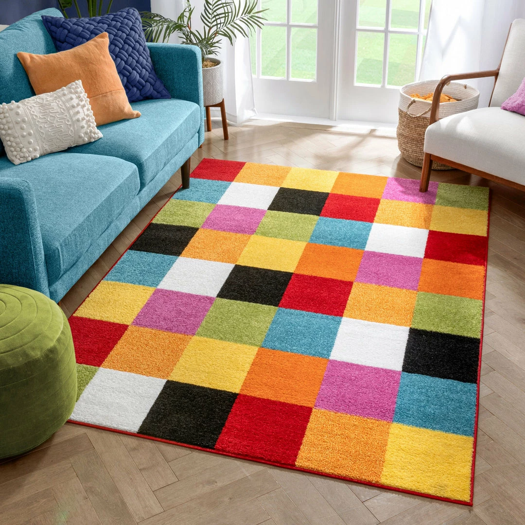 Well Woven Starbright Bright Square Multi Rug Multi Color 2 Well Woven Starbright Bright Square Multi Rug Multi Color