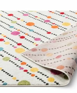 Well Woven Whites & Creams Starbright Dandy Dots And Stripes White Rug 12 Well Woven Whites & Creams Starbright Dandy Dots And Stripes White Rug