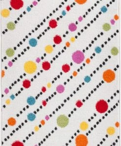 Well Woven Whites & Creams Starbright Dandy Dots And Stripes White Rug 17 Well Woven Whites & Creams Starbright Dandy Dots And Stripes White Rug