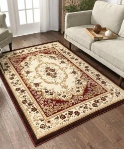 Well Woven Versaille Red Traditional Rug