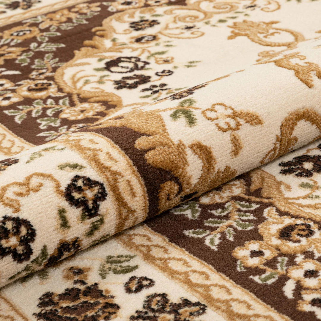 Well Woven Versaille Brown Traditional Medallion Rug Oriental & Persian 3 Well Woven Versaille Brown Traditional Medallion Rug Oriental & Persian