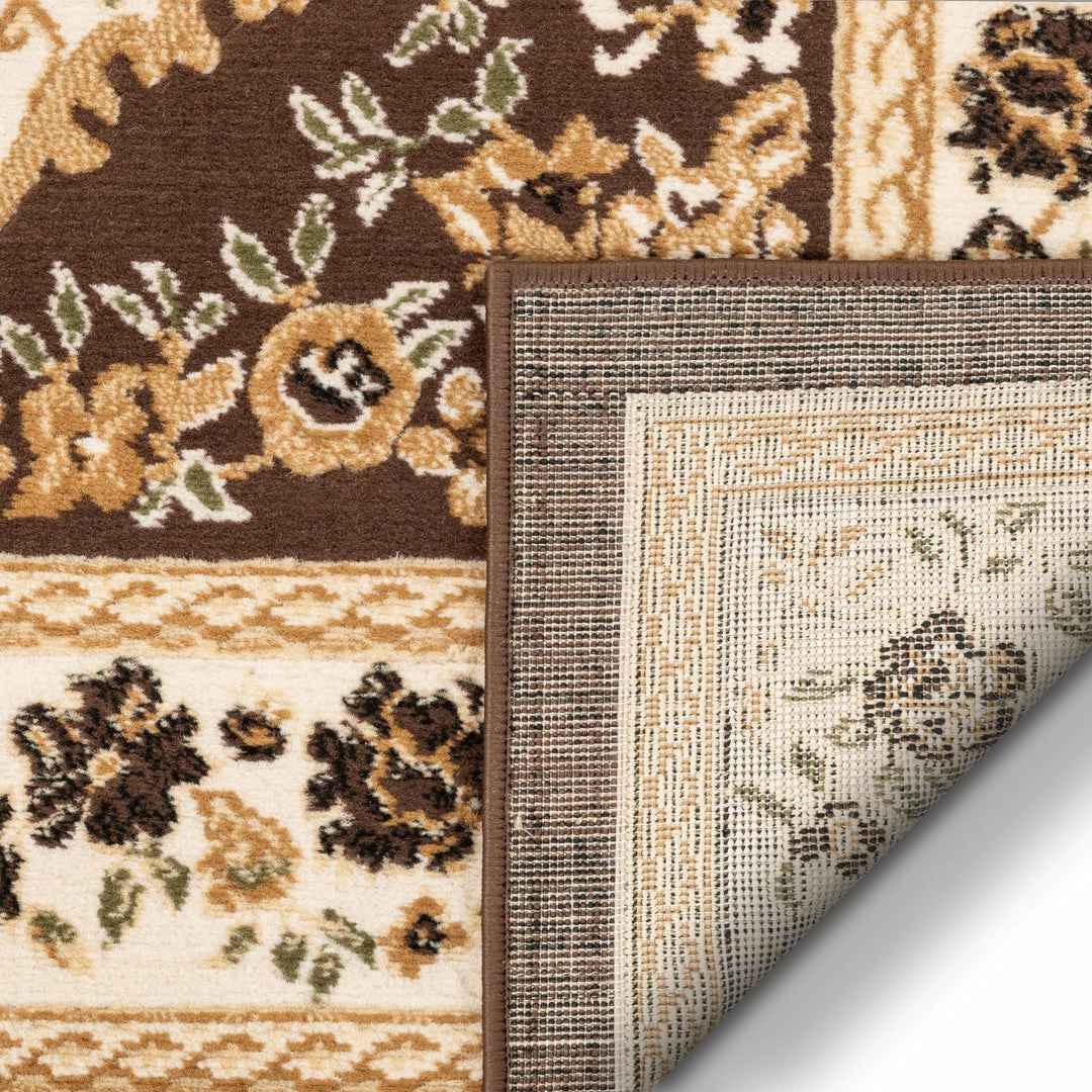 Well Woven Versaille Brown Traditional Medallion Rug Oriental & Persian 4 Well Woven Versaille Brown Traditional Medallion Rug Oriental & Persian