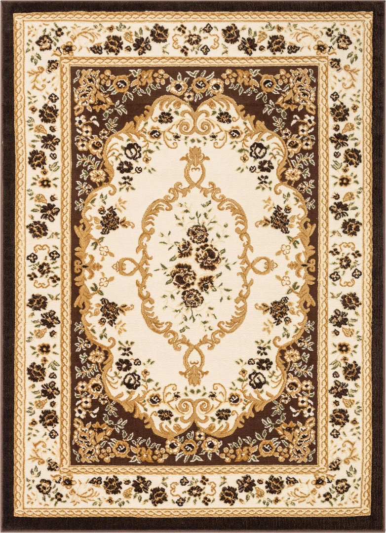 Well Woven Versaille Brown Traditional Medallion Rug Oriental & Persian 1 Well Woven Versaille Brown Traditional Medallion Rug Oriental & Persian
