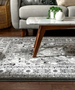 Well Woven Raja Grey Medallion Rug Oriental & Persian