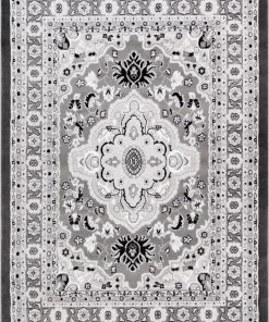 Well Woven Raja Grey Medallion Rug Oriental & Persian