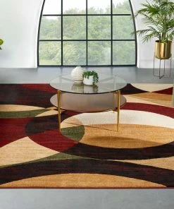 Well Woven Bingo Red Modern Rug