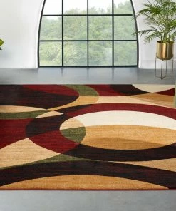 Well Woven Bingo Red Modern Rug