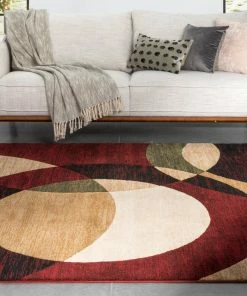 Well Woven Bingo Red Modern Rug