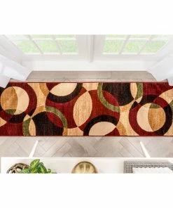 Well Woven Bingo Red Modern Rug