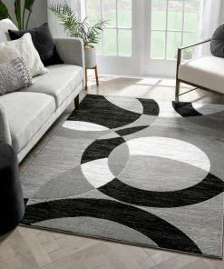 Well Woven Bingo Grey Geometric Rug