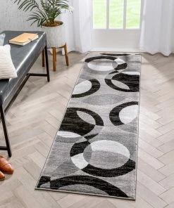 Well Woven Bingo Grey Geometric Rug