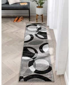 Well Woven Bingo Grey Geometric Rug