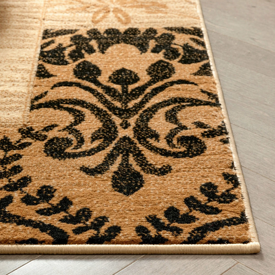 Well Woven Damask Ivory Transitional Rug 3'x5' 5 Well Woven Damask Ivory Transitional Rug 3'x5'
