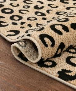 Well Woven Leopard Black Animal Print Rug