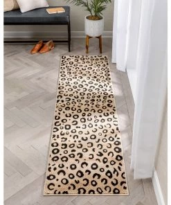 Well Woven Leopard Black Animal Print Rug
