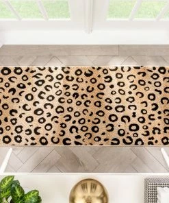 Well Woven Leopard Black Animal Print Rug