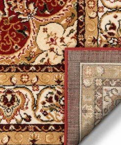 Well Woven Isfahan Medallion Red Traditional Rug Oriental & Persian