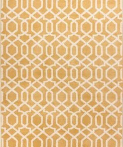 Well Woven Geo Helix Gold Modern 2'7" X 4'2" Oval Rug