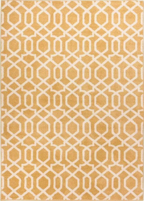 Well Woven Geo Helix Gold Modern 2'7" X 4'2" Oval Rug 1 Well Woven Geo Helix Gold Modern 2'7" X 4'2" Oval Rug