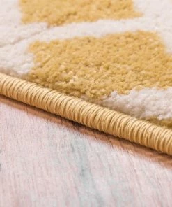 Well Woven Geo Helix Gold Modern 2'7" X 4'2" Oval Rug