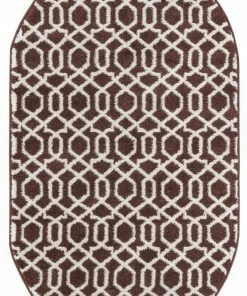 Well Woven Geo Helix Brown Modern Rug 5'x7'