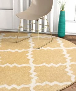 Well Woven Lulu's Lattice Gold Modern 5'3