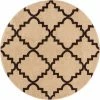 Well Woven Lulu's Lattice Ivory Modern 5'3" Round Rug Moroccan
