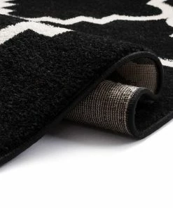 Well Woven Moroccan Lulu's Lattice Black Modern Rug