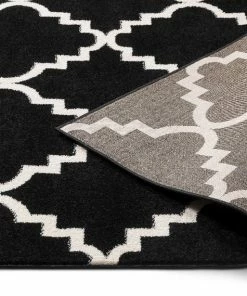 Well Woven Moroccan Lulu's Lattice Black Modern Rug