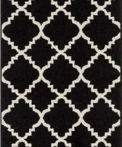 Well Woven Moroccan Lulu's Lattice Black Modern Rug