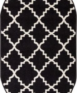 Well Woven Moroccan Lulu's Lattice Black Modern Rug