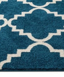 Well Woven Lulu's Lattice Navy Blue Modern Rug