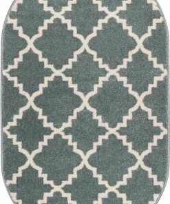 Well Woven Lulu's Lattice Light Blue Modern Rug Moroccan