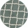 Well Woven Lulu's Lattice Light Blue Modern 5'3" Round Rug