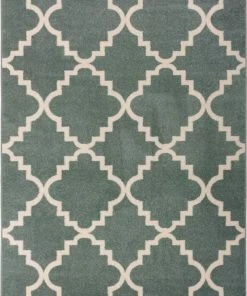 Well Woven Lulu's Lattice Light Blue Modern Rug Moroccan