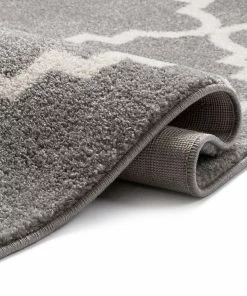 Well Woven Moroccan Lulu's Lattice Grey Modern Rug