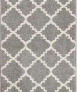 Well Woven Moroccan Lulu's Lattice Grey Modern Rug