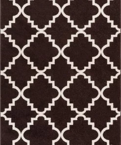 Well Woven Moroccan Lulu's Lattice Brown Modern Rug 5'3" Round
