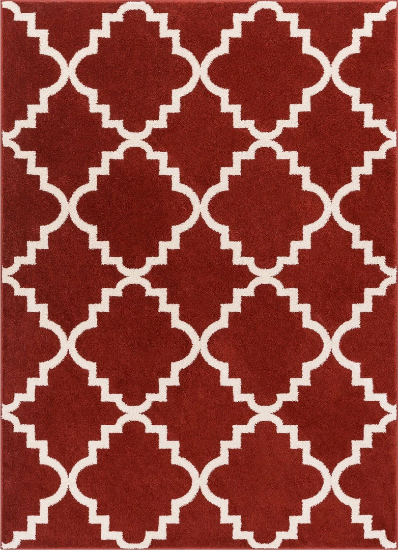 Well Woven Lulu's Lattice Teracotta Modern Rug 1 Well Woven Lulu's Lattice Teracotta Modern Rug