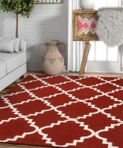 Well Woven Lulu's Lattice Teracotta Modern Rug 10 Well Woven Lulu's Lattice Teracotta Modern Rug