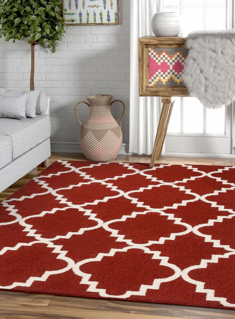 Well Woven Lulu's Lattice Teracotta Modern Rug 3 Well Woven Lulu's Lattice Teracotta Modern Rug