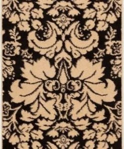 Well Woven Damask Toile Black/Ivory Transitional Rug