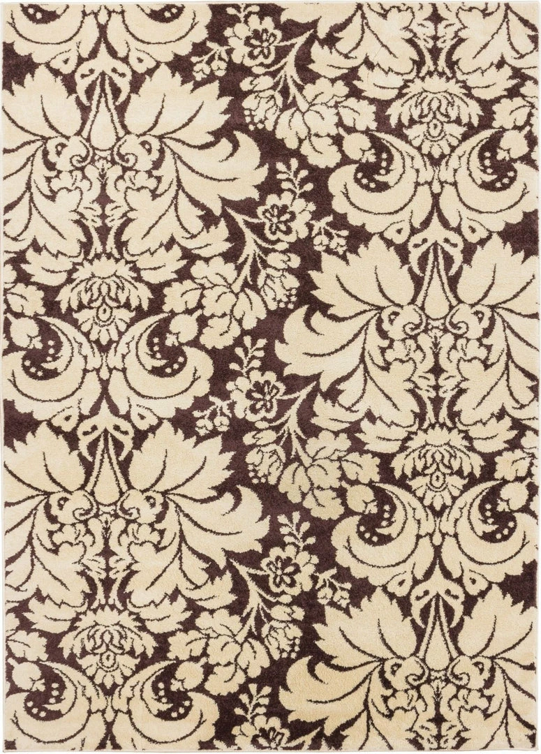 Well Woven 5'x7' Damask Toile Brown Transitional Rug 1 Well Woven 5'x7' Damask Toile Brown Transitional Rug