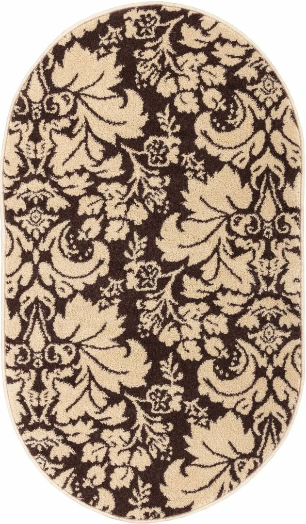 Well Woven 5'x7' Damask Toile Brown Transitional Rug 3 Well Woven 5'x7' Damask Toile Brown Transitional Rug