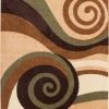 Well Woven Zugilly Green Modern Rug 5'3" X 7'3"